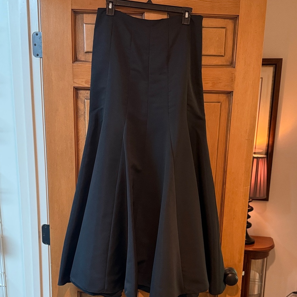 Ann Taylor Black Maxi Flared Skirt